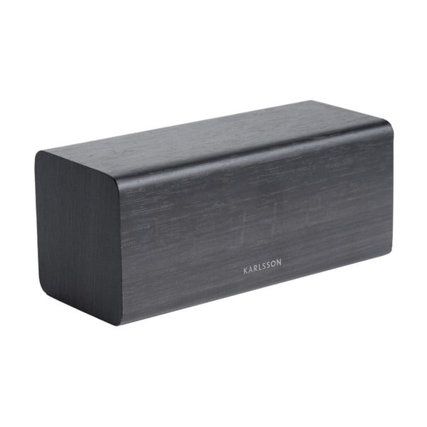 Must äratuskell puidust dekoratsiooniga , 16 x 7,2 cm Block - Karlsson-image-2