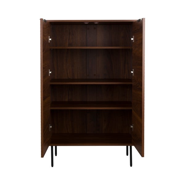 Pruun pähklipuidu spoonist kapp 80x130x40 cm Stripes - White Label-image-3