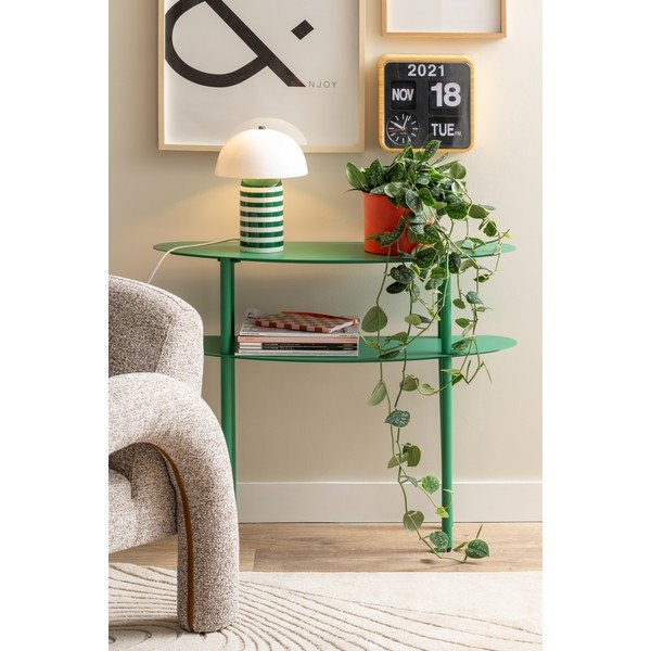 Roheline metallist konsoollaud 28x90 cm Cool Retro - Leitmotiv-image-1