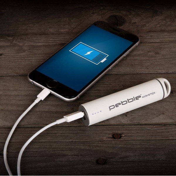 Powerbanka na cesty Pebble Ministick, bílá-image-1