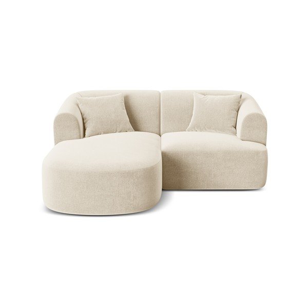 Beež sametist nurgadiivan (vasak nurk/diivanvoodiga) Campi - Cosmopolitan Design