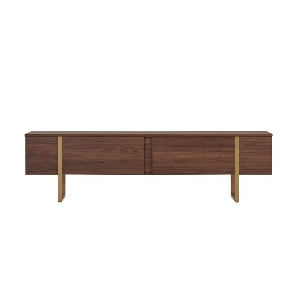 Tume naturaalses toonis pähklipuust televiisorilaud 180x50x30 cm Onera - Kalune Design-image-4