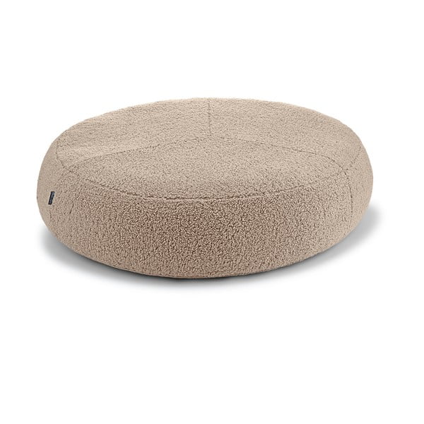 Beež bukleekangast koeravoodi ø 90 cm Senso Pouffe Greige M/L - MiaCara