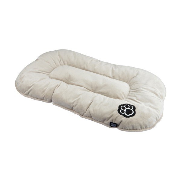 Beež seemisnahast koeravoodi 107x62 cm Flakes - Love Story-image-2