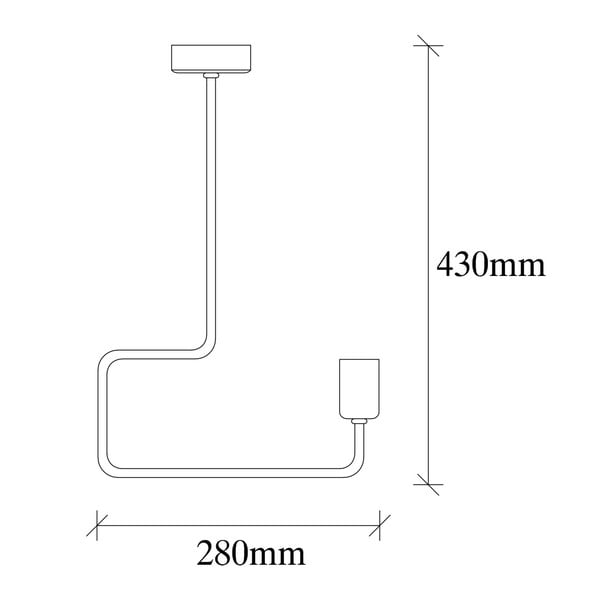 Mustast metallist rippvalgusti Opviq lights Penelope - Opviq lights-image-4