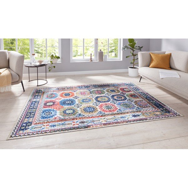 Värviline kõrge puuvillasisaldusega vaip 160 x 230 cm Kilim Masin - Nouristan-image-1