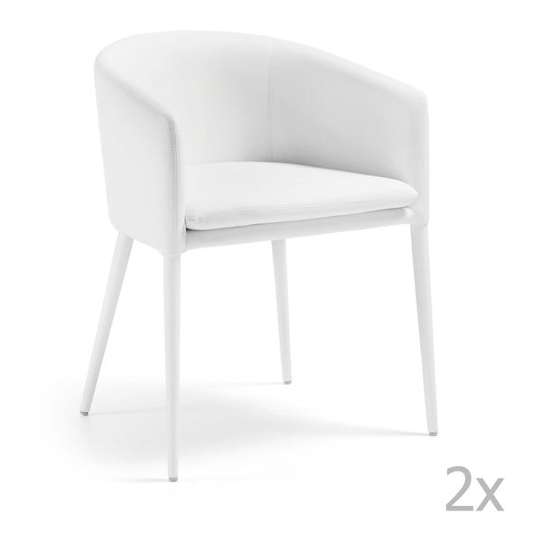 Sada 2 bílých židlí La Forma Harmon