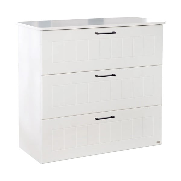 Valge madal laste kummut 98x91 cm Sylt - Roba