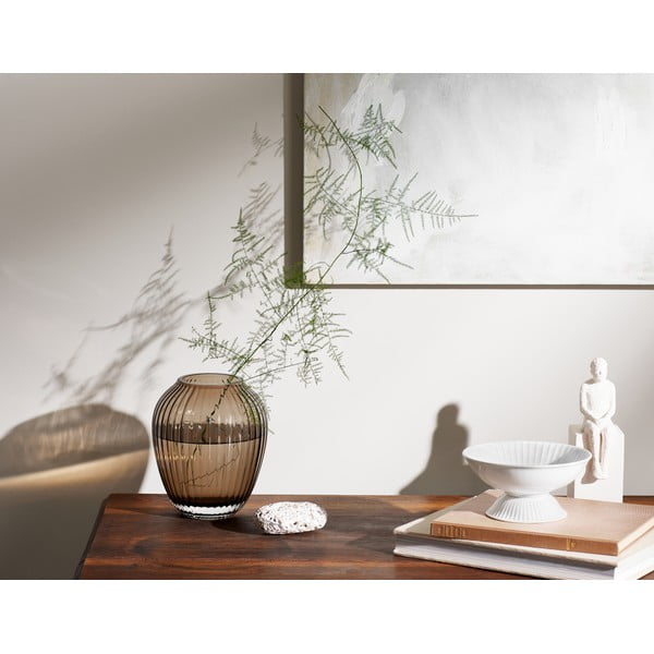 Pruunist klaasist vaas, kõrgus 18,5 cm Hammershøi - Kähler Design-image-1