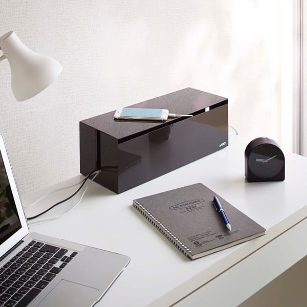 Must ja pruun laadija kasti Web Cable Box - YAMAZAKI-image-2