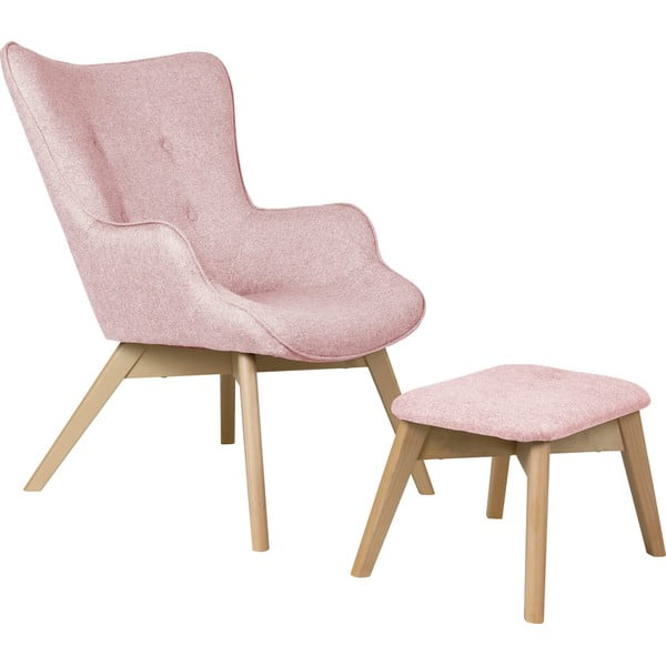 Heleroosa tugitool koos jalatoega Niko - Ropez