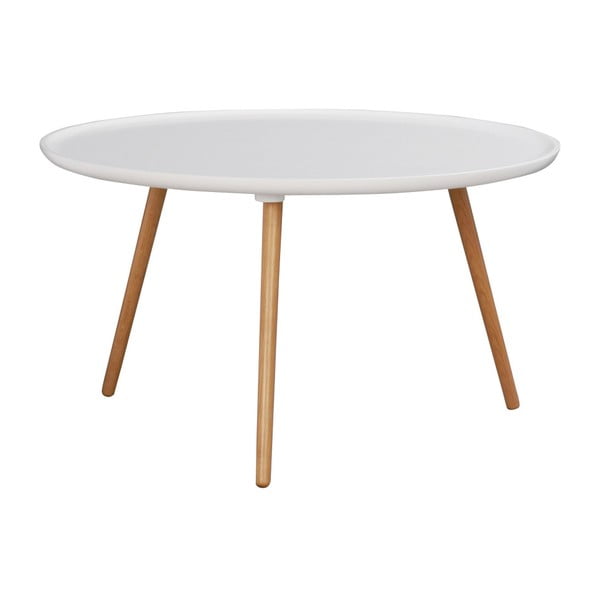 Bílý konferenční stolek Folke Dellingr, ⌀ 80 cm
