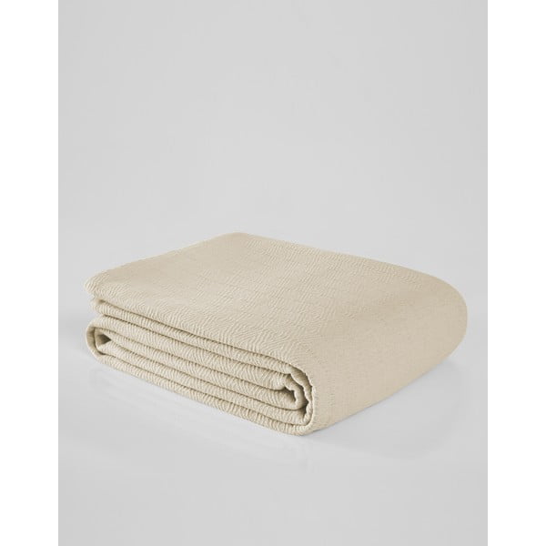 Kreem puuvillane päevatekk kaheinimesevoodile 200x230 cm Serenity - Mijolnir-image-1