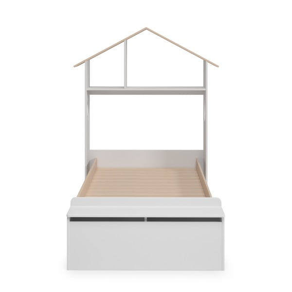 Valge/loomulik mändist lastevoodi koos panipaigaga 90x190 cm Odessa - Marckeric-image-4