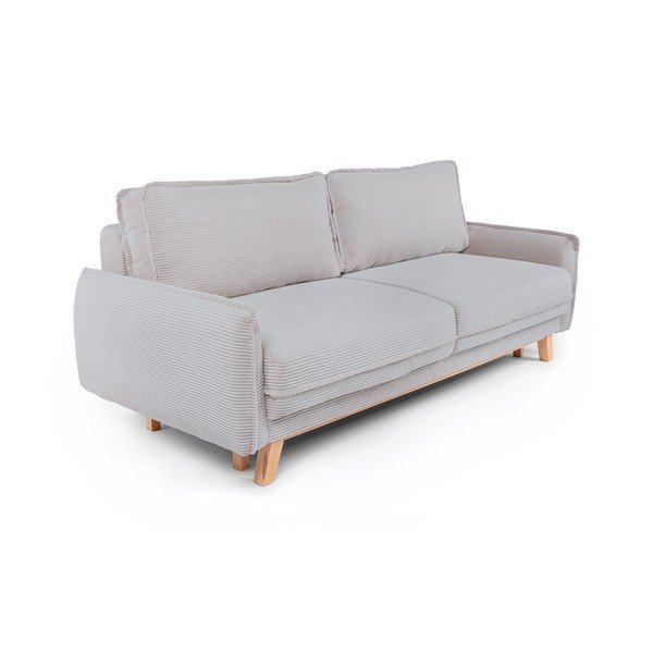 Helehall kordriidest diivanvoodi/panipaigaga 218 cm Tori - Bonami Selection-image-1