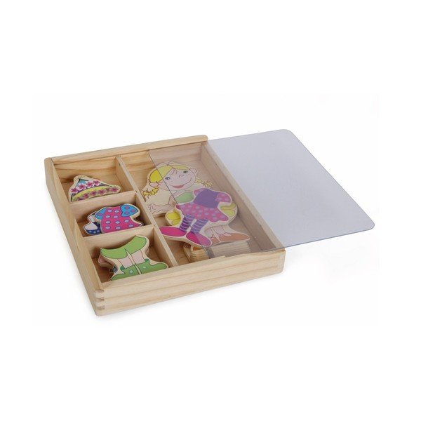 Dřevěná magnetická oblékací panenka Legler Ramona-image-1