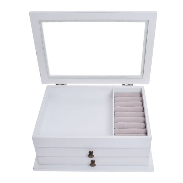 Dřevěná úložná krabička Ewax Razanna Puro, 23,5 x 16,5 x 9,5 cm
