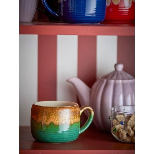 Rohelised/pruunid kivikeraamikast kruusid 4tk komplektis 400 ml Sheen - Bloomingville-image-2