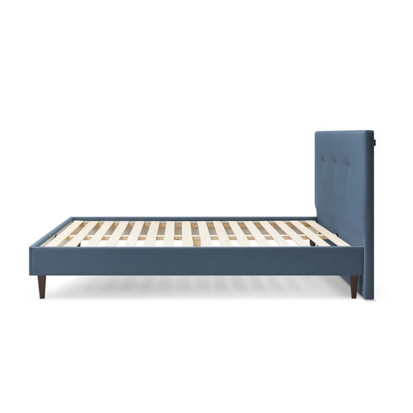 Sinine kaheinimese pehmendusega voodi koos võrega 180x200 cm Tory - Bobochic Paris-image-2