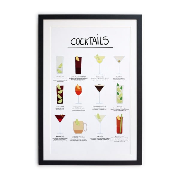 Raamitud plakat, 65 x 45 cm Cocktail - Really Nice Things