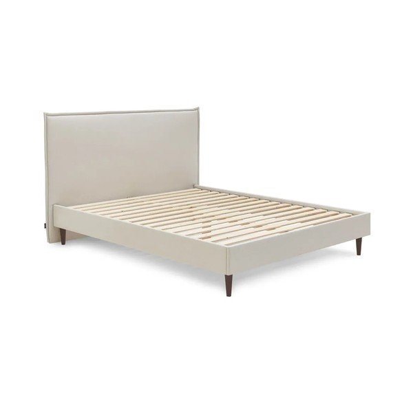 Beeži värvi kaheinimesevoodi koos riiuliga 180x200 cm Sary - Bobochic Paris