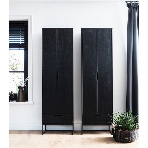 Must tuhkpuust garderoobikapp 60x210 cm Silas - WOOOD-image-4