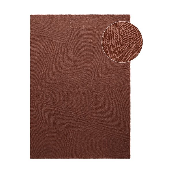 Käsitsi kootud villane vaip telliskivi värvi 200x300 cm Calmio - Hanse Home