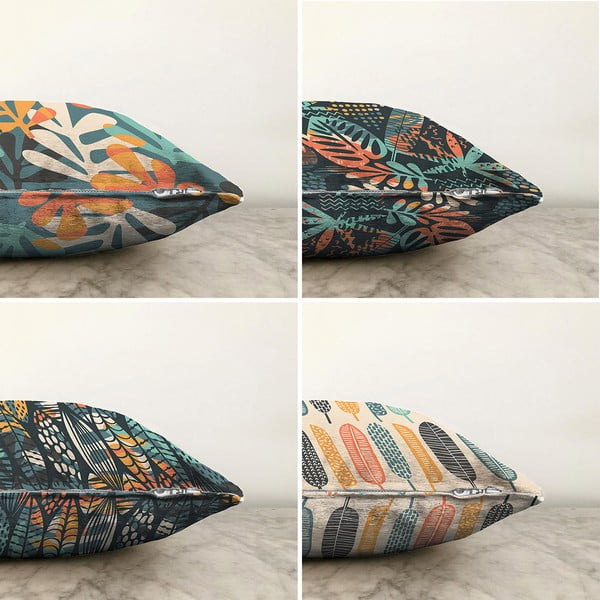 4 padjakoti komplekt värviline, 55 x 55 cm - Minimalist Cushion Covers-image-1