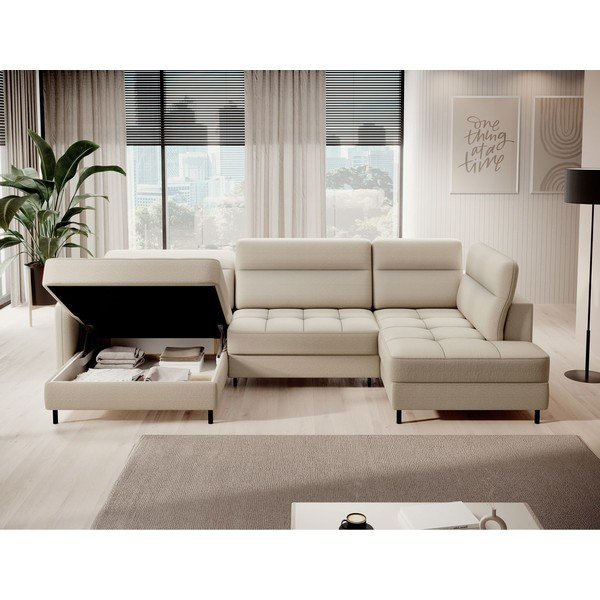 Beež sametist lahtikäiv/sahtliga nurgadiivan (parem nurk/U-kujuline) Berrto – ELTAP-image-3