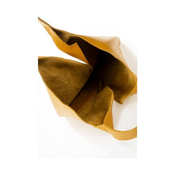 Kollane nahast käekott Silvia - Giulia Massari-image-3