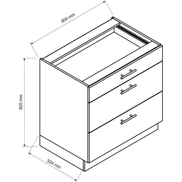 Alumine köögikapp (laius 80 cm) Aden - STOLKAR-image-2