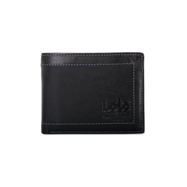 Kožená peněženka Lois Black, 11x8,5 cm