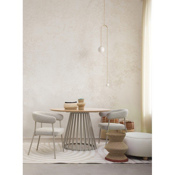 Bouclé-kangast kreemipuhv Irisha - Bizzotto-image-1