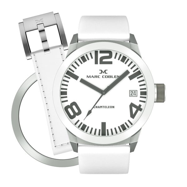 Unisex hodinky Marc Coblen s páskem a kroužkem navíc P15