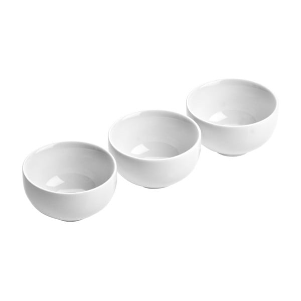 Valged portselanist serveerimiskausid 3 tk komplektis ø 8 cm Entree - Premier Housewares