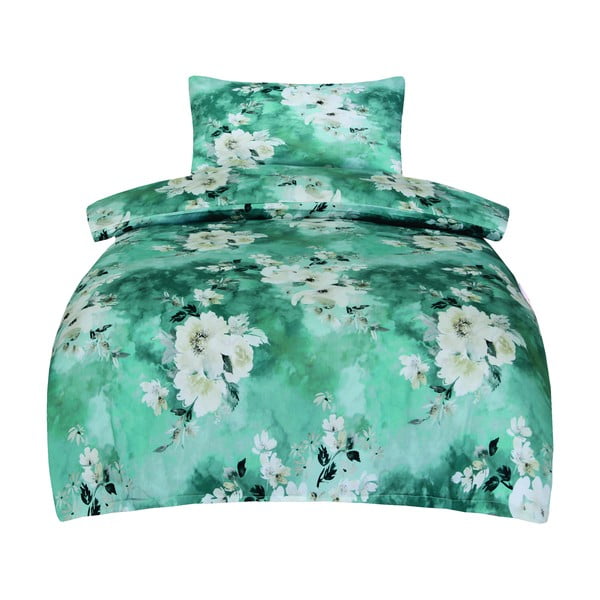 Roheline puuvillane voodipesu üheinimesevoodile 140x200cm Fiona - My House