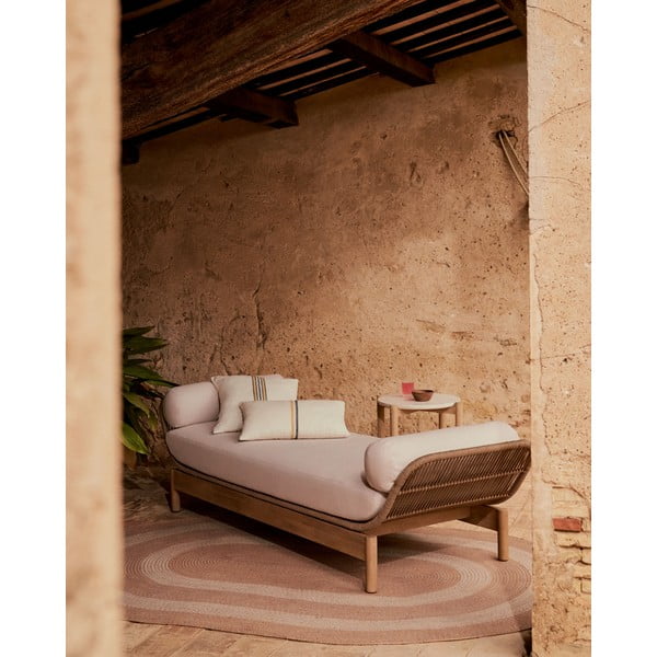 Kreem-puiduvärvi akaatsia täispuidust aiadiivan Catalina - Kave Home-image-1