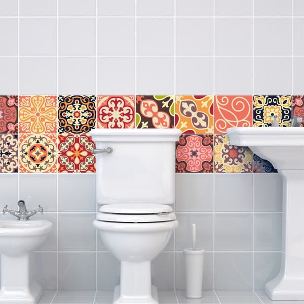 30 seinakleebise komplekt Tsementplaadid , 10 x 10 cm La Valette - Ambiance-image-1