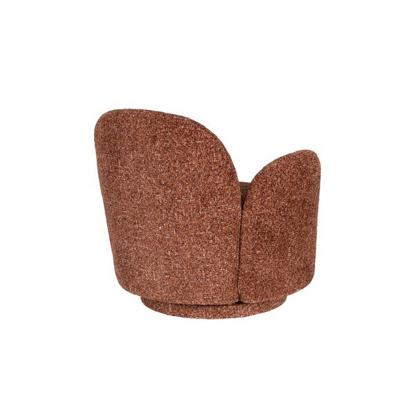 Punane pöörlev šenillist tugitool Rose - Dutchbone-image-4