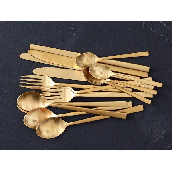 Terasest söögiriistad, 16 tk komplektis Brass - Bitz-image-3