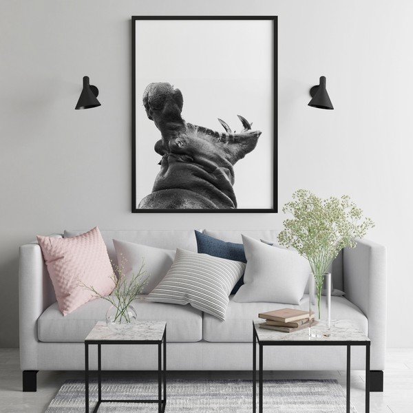 Plakat , 100 x 70 cm Hippopotamus - DecoKing-image-2