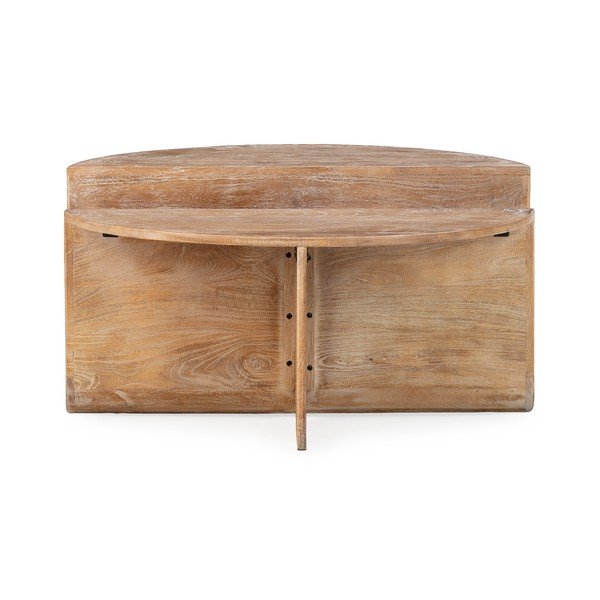 Ümmargune mangopuidust kohvilaud, läbimõõduga 80 cm Divya - MOME-image-2