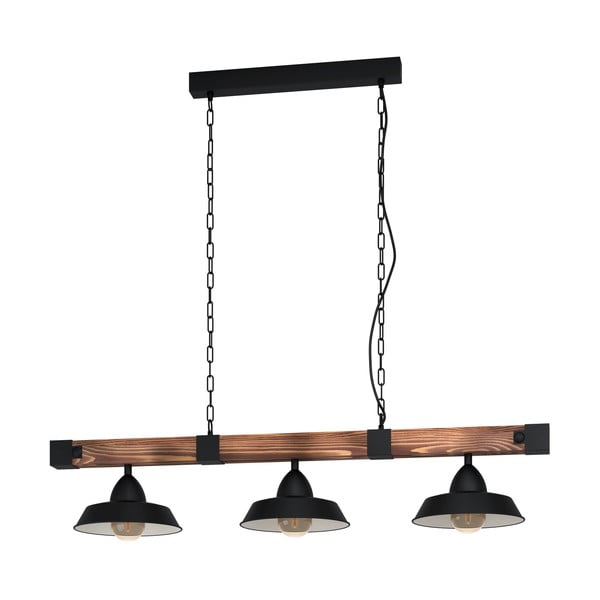 Must-puiduvärvi rippvalgusti metallist varjuga OLDBURY - EGLO