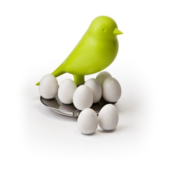 Zelený stojánek s magnety Qualy  Magnetic Egg Sparrow