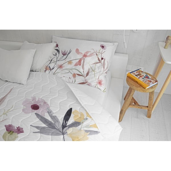 Valge puuvill-satiinist teki ja padjapüüride komplekt 140x200 cm Where Butterfly Fly – Butter Kings-image-1