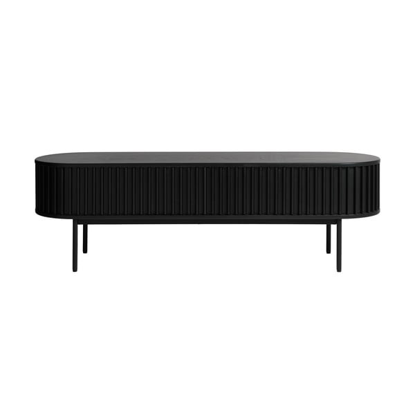 Must tammedekooriga telerilaud 48x160 cm Siena - Unique Furniture