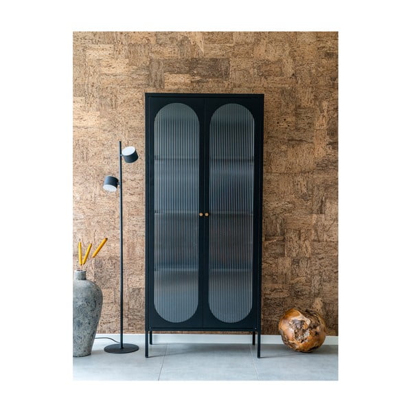 Must metallist vitriinkapp 80x180 cm Adelaide - House Nordic-image-3