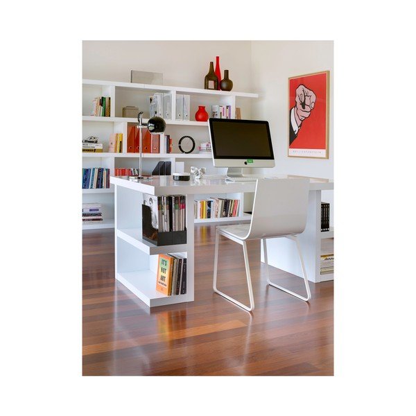 Bílý pracovní stůl TemaHome Multi, délka 180 cm-image-1