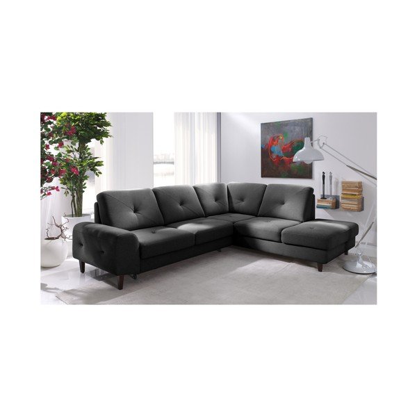 Šedá rohová rozkládací pohovka Windsor & Co. Sofas Beta, pravý roh-image-3