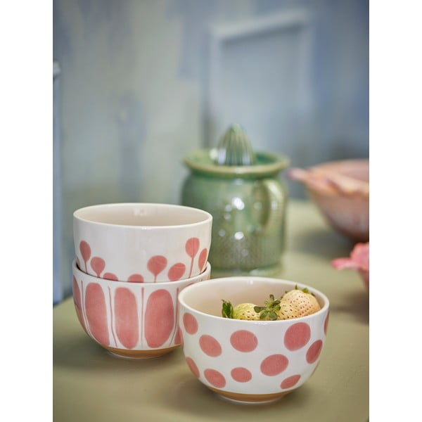 Kreemid/kõhevärvi kivikeraamikast kausid 3tk komplektis 500 ml Linora - Bloomingville-image-2